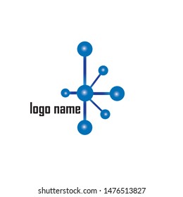 Molecule logo vector icon illustration design

