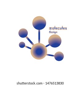 Molecule logo vector icon illustration design

