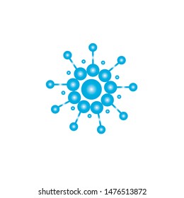 Molecule logo vector icon illustration design

