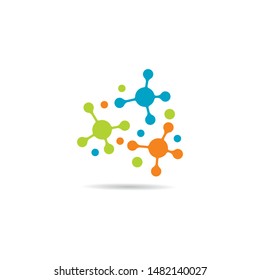  molecule logo vector icon illustration design 