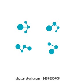 molecule logo vector icon illustration design 