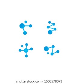 molecule logo vector icon illustration design