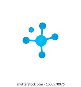 molecule logo vector icon illustration design