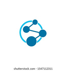  molecule logo vector icon illustration design