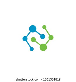 molecule logo vector icon illustration design 
