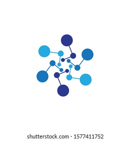 Molecule logo vector icon illustration design