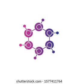 Molecule logo vector icon illustration design