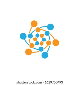Molecule logo vector icon illustration design