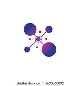 Molecule logo vector icon illustration design