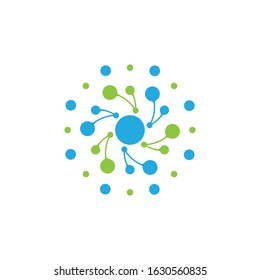 Molecule logo vector icon illustration design