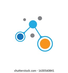Molecule logo vector icon illustration design