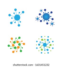 Molecule logo vector icon illustration design