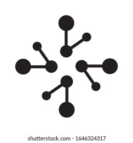 diseño de ilustraciones vectoriales del logotipo molécula