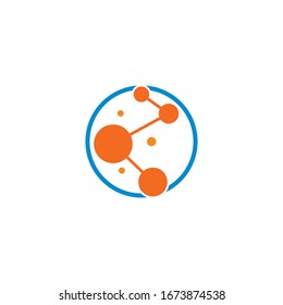 diseño de ilustraciones vectoriales del logotipo molécula