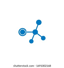 molecule logo vector icon illustration design 