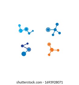 molecule logo vector icon illustration design 