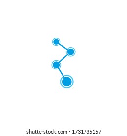 molecule logo vector icon illustration design