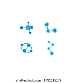 molecule logo vector icon illustration design 