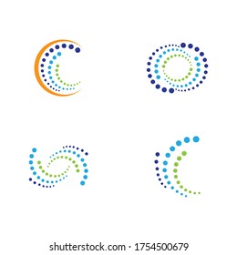 Molecule logo vector icon illustration design