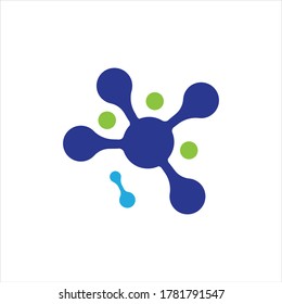 molecule logo vector icon illustration design template