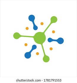 molecule logo vector icon illustration design template