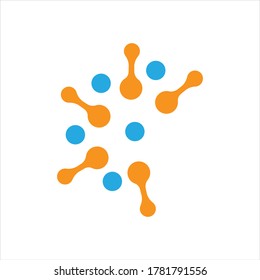 molecule logo vector icon illustration design template