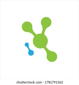 molecule logo vector icon illustration design template