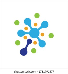 plantilla de diseño de ilustración de icono de logotipo de molécula
