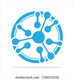 molecule logo vector icon illustration design template