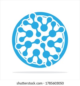 molecule logo vector icon illustration design template