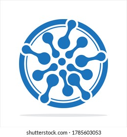 plantilla de diseño de ilustración de icono de logotipo de molécula