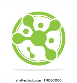 molecule logo vector icon illustration design template
