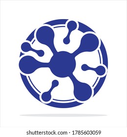 plantilla de diseño de ilustración de icono de logotipo de molécula