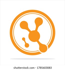 molecule logo vector icon illustration design template