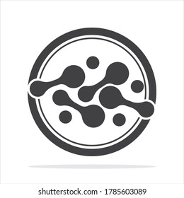 molecule logo vector icon illustration design template
