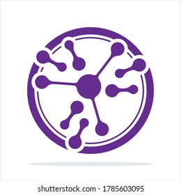 molecule logo vector icon illustration design template