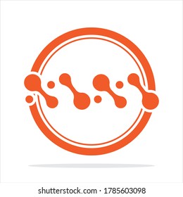 molecule logo vector icon illustration design template
