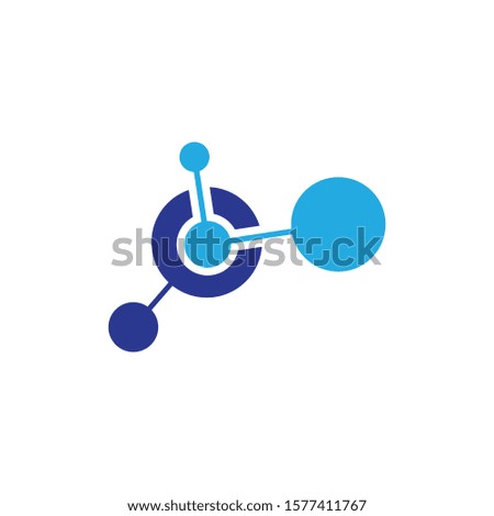 Molecule logo vector icon illustration design