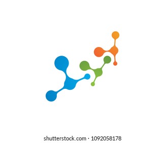 molecule logo vector icon template