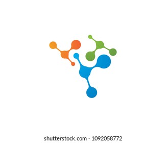 molecule logo vector icon template