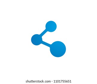 molecule logo vector icon template