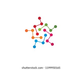 molecule logo vector icon template