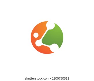 molecule logo vector icon template