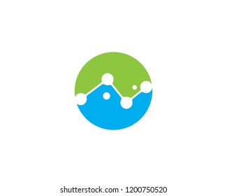 molecule logo vector icon template