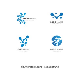 molecule logo vector icon template