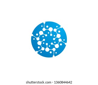 molecule logo vector icon template