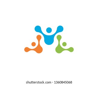 molecule logo vector icon template