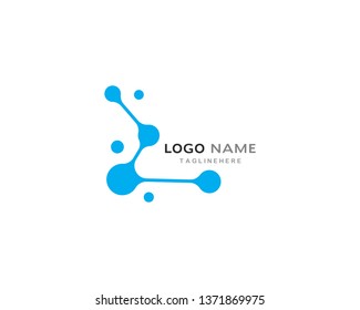molecule logo vector icon template