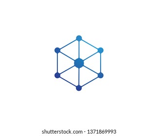 molecule logo vector icon template