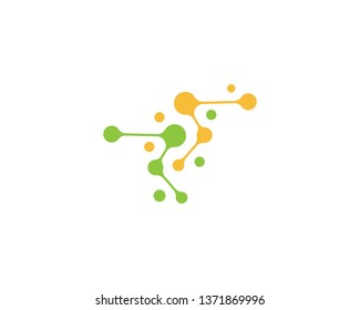 molecule logo vector icon template